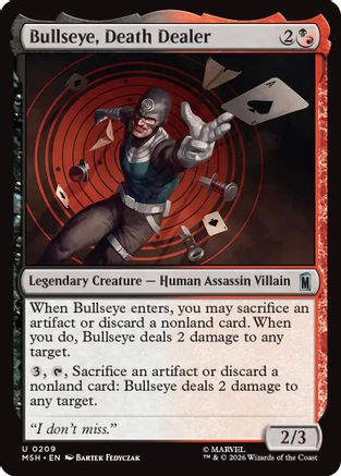 Bullseye, Death Dealer (MSH-209) - Marvel Super Heroes Foil