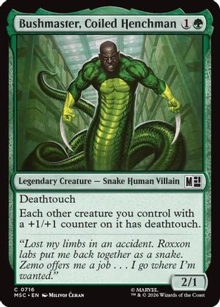 Bushmaster, Coiled Henchman (MSC-716) - Commander: Marvel Super Heroes Foil