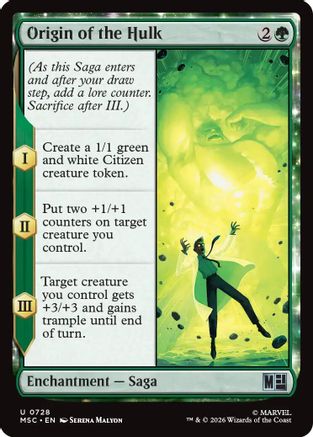Origin of the Hulk (MSC-728) - Commander: Marvel Super Heroes Foil