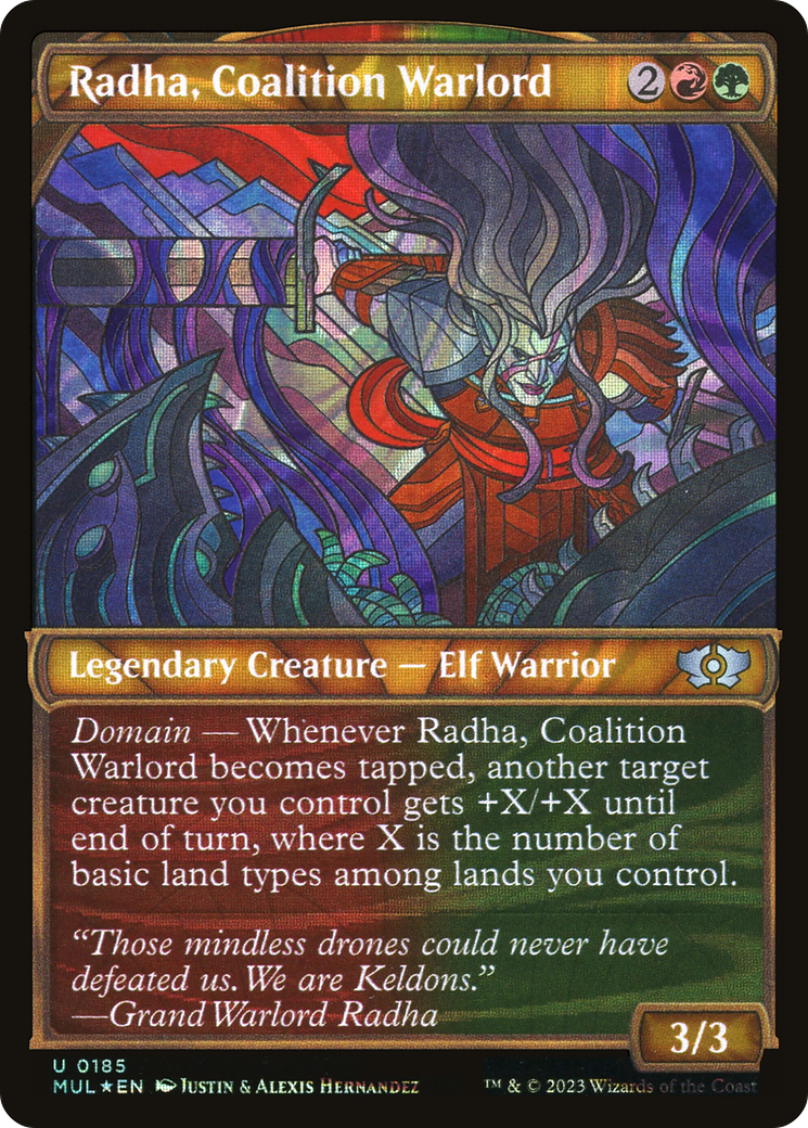 Radha, Coalition Warlord (MUL-185) - Multiverse Legends: (Showcase) Foil