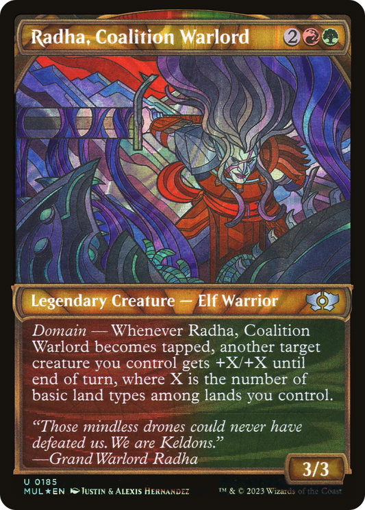 Radha, Coalition Warlord (MUL-185) - Multiverse Legends: (Showcase) Foil