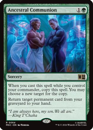 Ancestral Communion (MSC-064) - Commander: Marvel Super Heroes