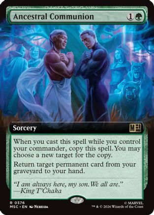 Ancestral Communion (Extended Art) (MSC-376) - Commander: Marvel Super Heroes Foil