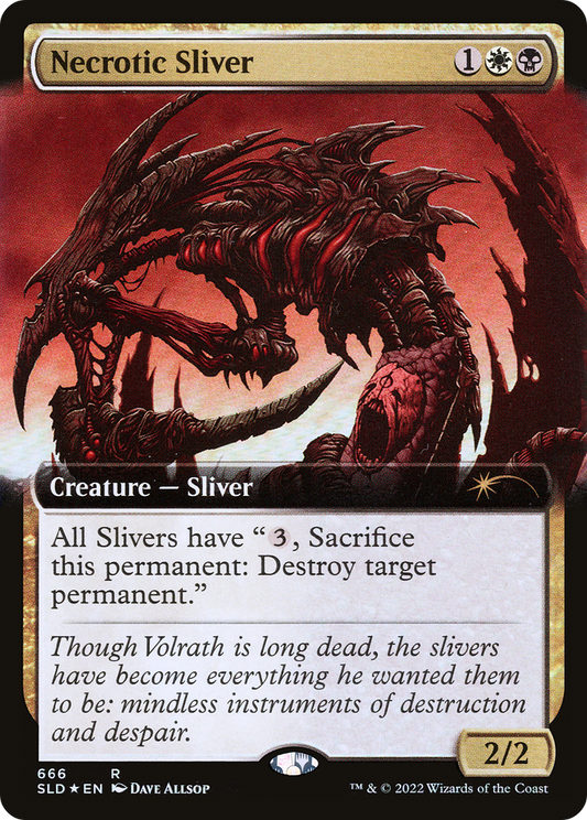 Necrotic Sliver (SLD-666) - Secret Lair Drop: (Extended Art) Foil