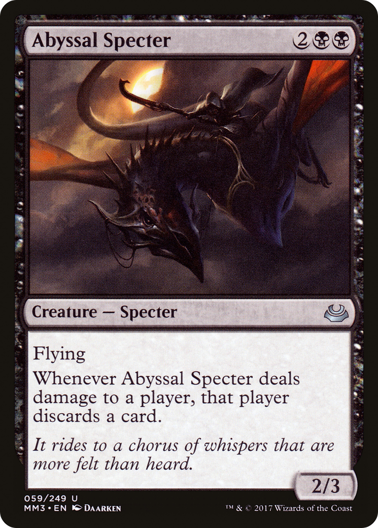 Abyssal Specter (MM3-059) - Modern Masters 2017