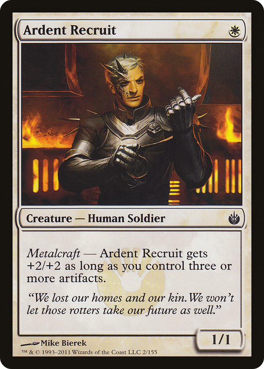 Ardent Recruit (MBS-002) - Mirrodin Besieged Foil