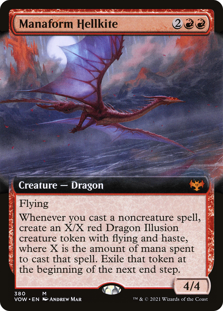 Manaform Hellkite (Extended Art)  (VOW-380) - Innistrad: Crimson Vow: (Extended Art) Foil