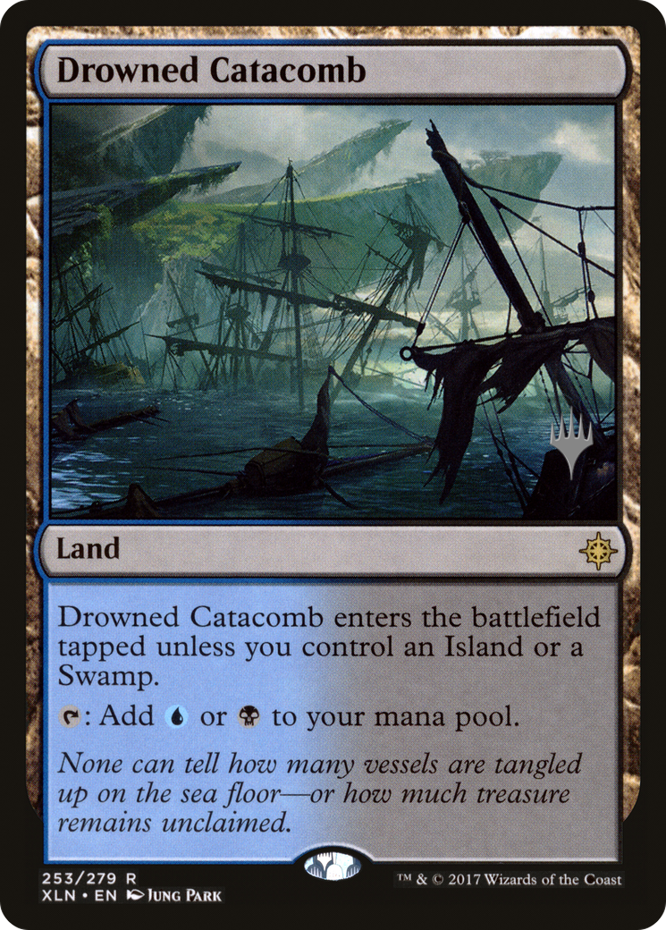 Drowned Catacomb (PPM20-253P) - Ixalan Promos (Promo Pack) Foil