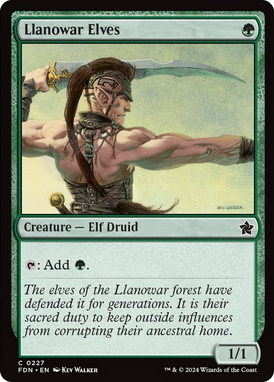 Llanowar Elves (FDN-227) - Foundations Foil