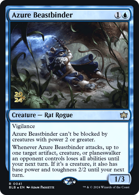 Azure Beastbinder (PRE-041) - Bloomburrow Promos (Prerelease) Foil