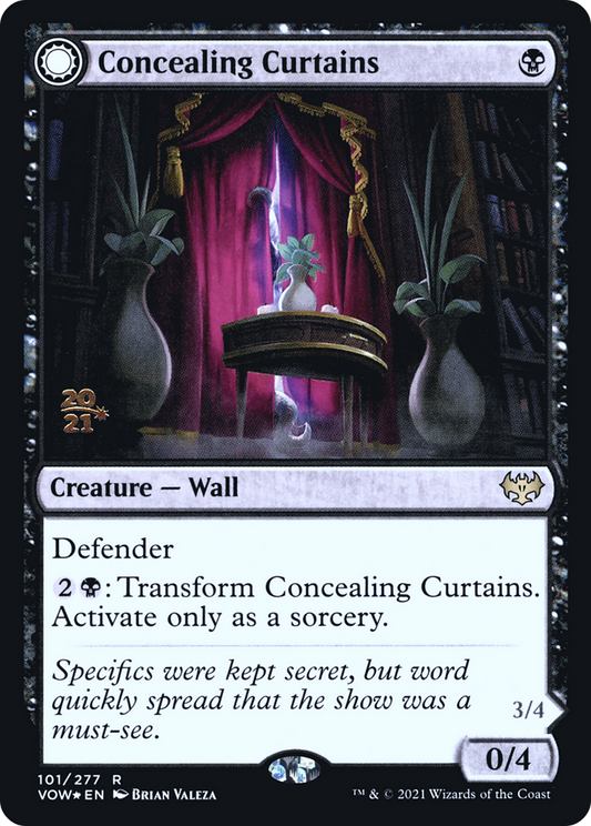 Concealing Curtains // Revealing Eye (PRE-101S) - Innistrad: Crimson Vow Promos: (Double Faced Transform) (Prerelease) Foil