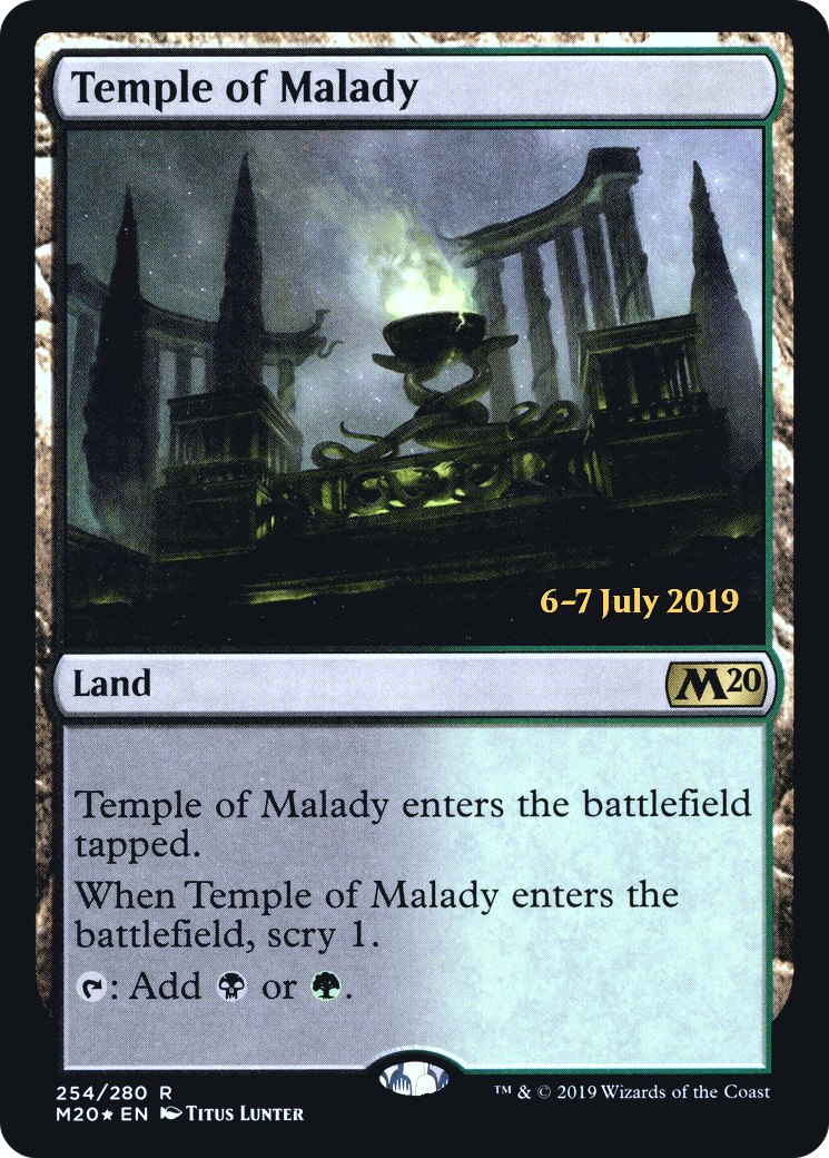 Temple of Malady (PRE-254) - Core Set 2020 Promos (Prerelease) Foil