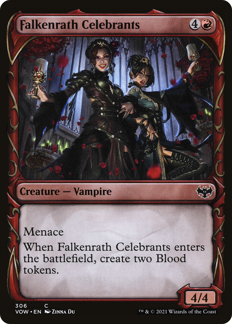 Falkenrath Celebrants (Showcase)  (VOW-306) - Innistrad: Crimson Vow: (Showcase)