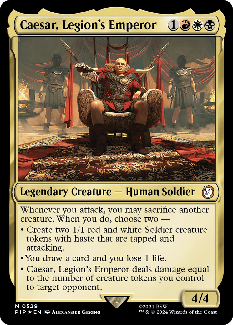 Caesar, Legion's Emperor (PIP-529) - Fallout Foil