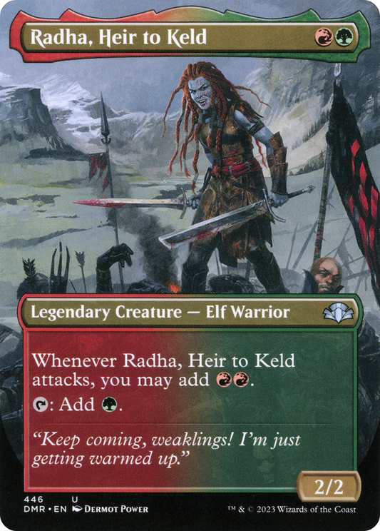 Radha, Heir to Keld (Borderless) (DMR-446) - Dominaria Remastered (Borderless) Foil