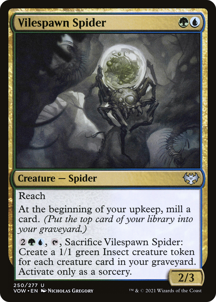 Vilespawn Spider  (VOW-250) - Innistrad: Crimson Vow Foil
