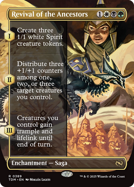 Revival of the Ancestors (Borderless) (TDM-389) - Tarkir: Dragonstorm (Borderless) Foil