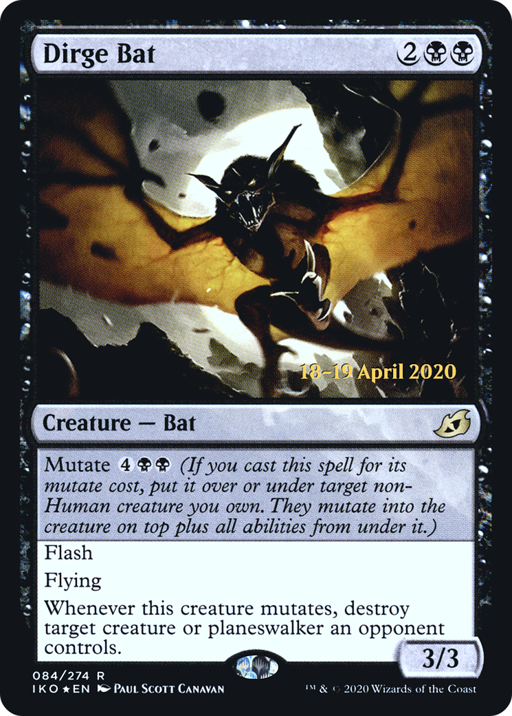 Dirge Bat (PRE-84S) - Ikoria: Lair of Behemoths Promos (Prerelease) Foil