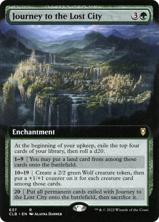 Journey to the Lost City (Extended Art) (CLB-637) - Commander Legends: Battle for Baldur's Gate: (Extended Art)