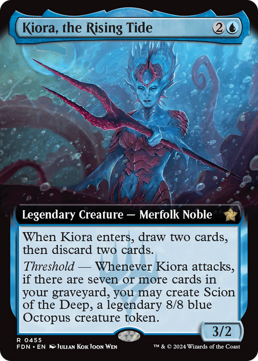 Kiora, the Rising Tide (FDN-455) - Foundations: (Extended Art)