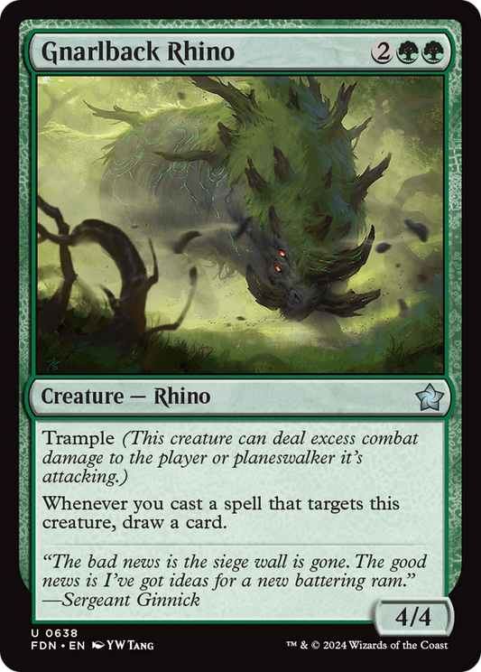 Gnarlback Rhino (FDN-638) - Foundations Foil