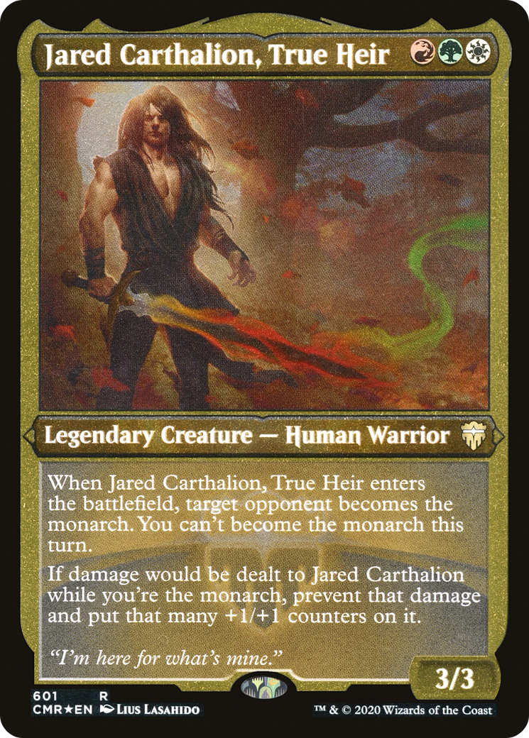 Jared Carthalion, True Heir (CMR-601) - Commander Legends Etched Foil