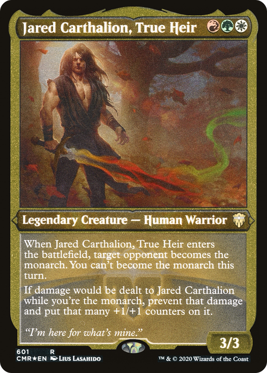 Jared Carthalion, True Heir (CMR-601) - Commander Legends Etched Foil