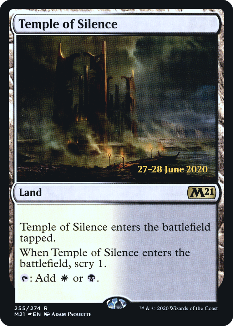 Temple of Silence (PRE-255S) - Core Set 2021 Promos (Prerelease) Foil