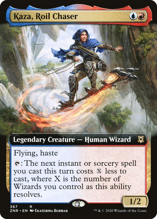 Kaza, Roil Chaser (ZNR-367) - Zendikar Rising: (Extended Art)