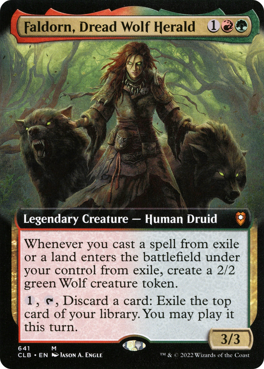 Faldorn, Dread Wolf Herald (CLB-641) - Commander Legends: Battle for Baldur's Gate: (Extended Art)