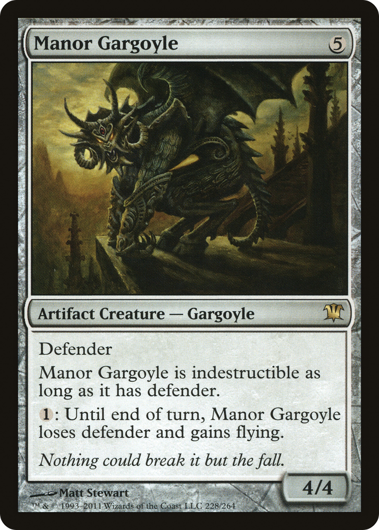 Manor Gargoyle (ISD-228) - Innistrad Foil