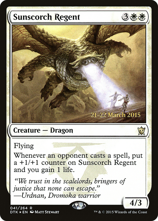 Sunscorch Regent (PDTK-41S) - Dragons of Tarkir Promos Foil