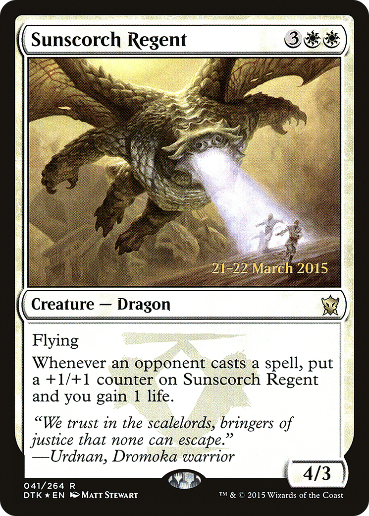Sunscorch Regent (PRE-41S) - Dragons of Tarkir Promos (Prerelease) Foil