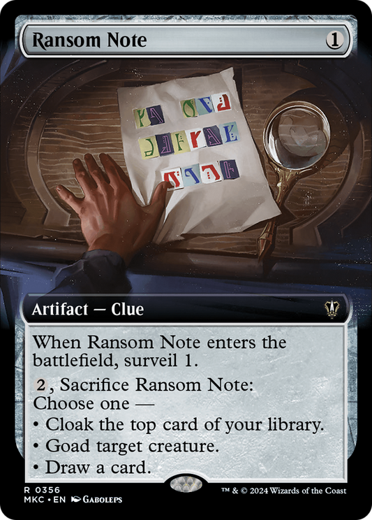 Ransom Note (MKC-356) - Murders at Karlov Manor Commander: (Extended Art)