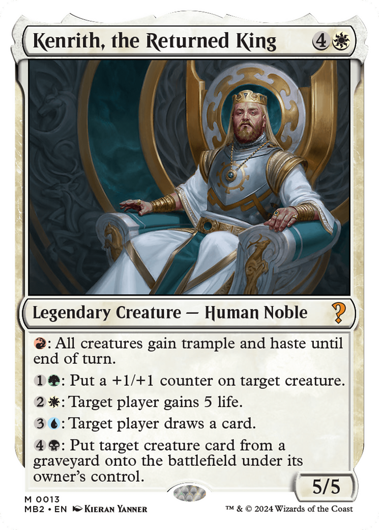 Kenrith, the Returned King (MB2-013) - Mystery Booster 2