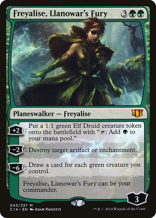 Freyalise, Llanowar's Fury (C14-043) - Commander 2014