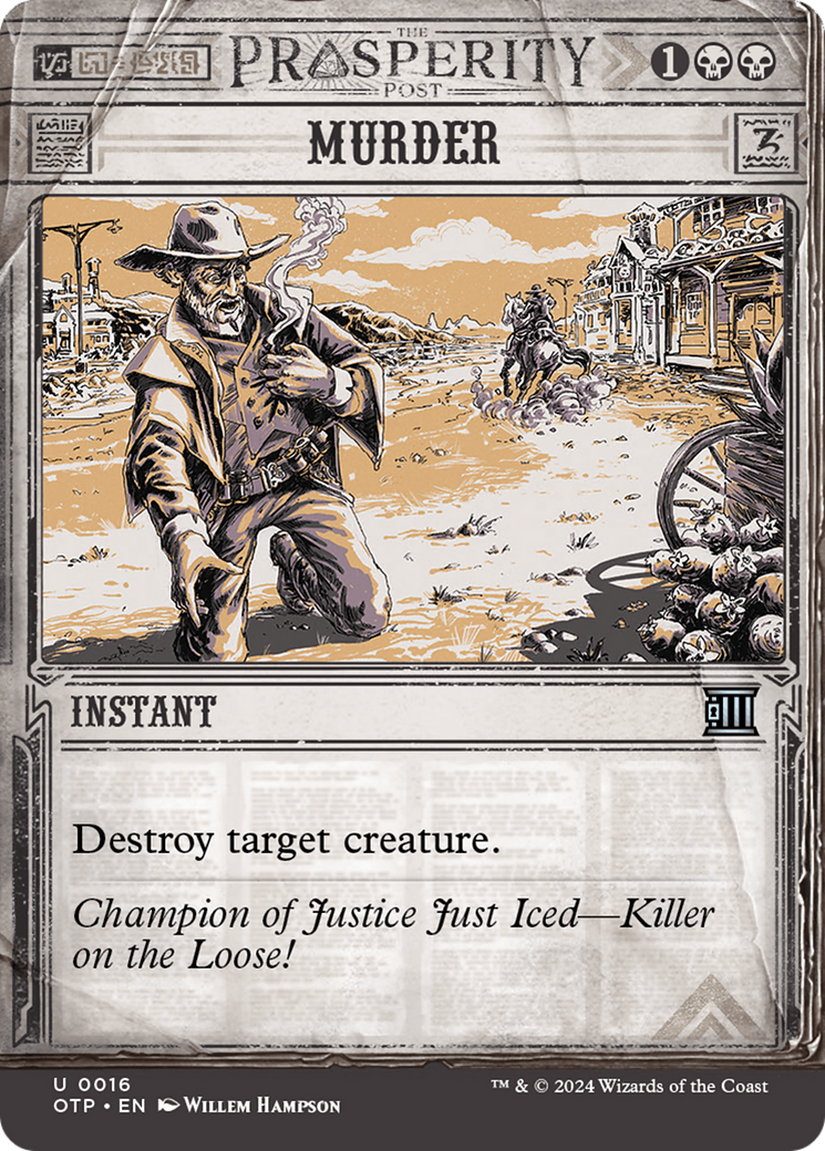 Murder  (Borderless)(OTP-016) - Breaking News: (Showcase) Foil