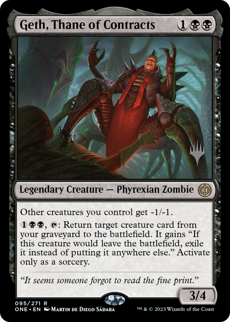 Geth, Thane of Contracts (PONE-95P) - Phyrexia: All Will Be One Promos Foil