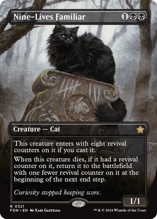 Nine-Lives Familiar (FDN-321) - Foundations (Borderless) Foil