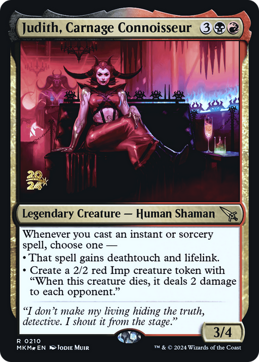 Judith, Carnage Connoisseur (PMKM-210S) - Murders at Karlov Manor Promos Foil