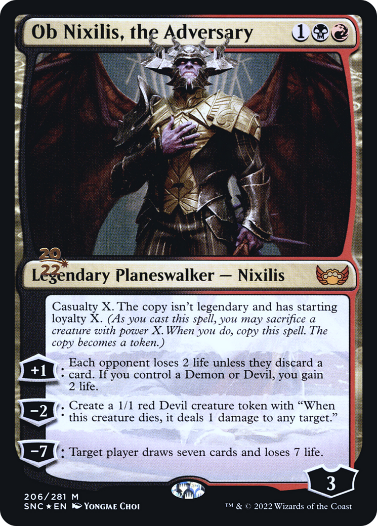 Ob Nixilis, the Adversary (PSNC-206S) - Streets of New Capenna Promos Foil