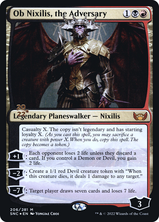 Ob Nixilis, the Adversary (PSNC-206S) - Streets of New Capenna Promos Foil