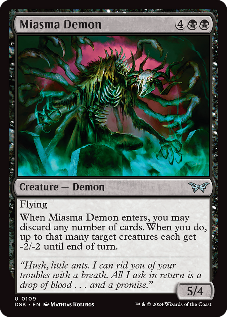 Miasma Demon (DSK-109) - Duskmourn: House of Horror Foil