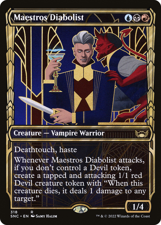 Maestros Diabolist (Showcase)  (SNC-318) - Streets of New Capenna: (Showcase) Foil