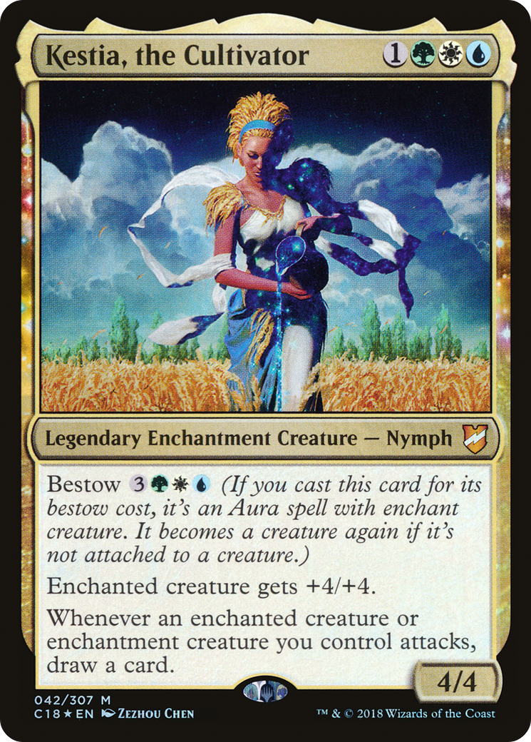 Kestia, the Cultivator (C18-042) - Commander 2018: (nyxtouched) Foil