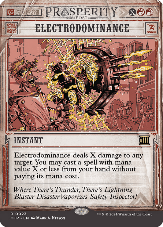 Electrodominance (OTP-023) - Breaking News: (Showcase) (Borderless) Foil