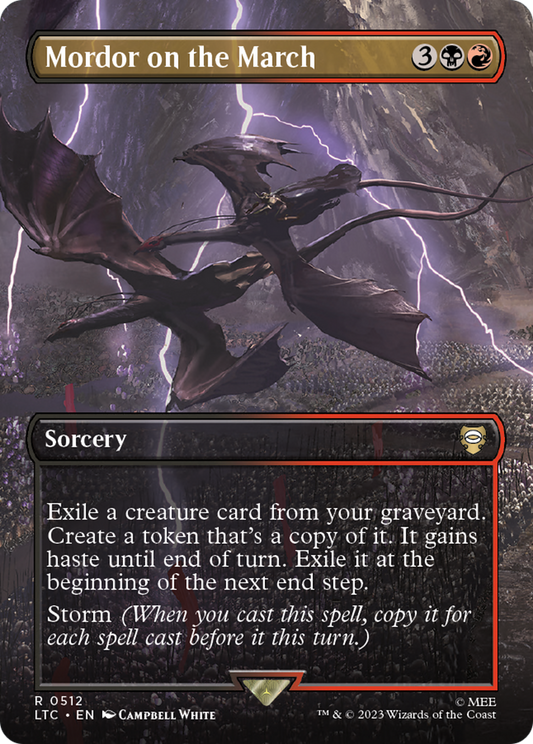 Mordor on the March (Borderless) (LTC-512) - Tales of Middle-earth Commander (Borderless) Foil