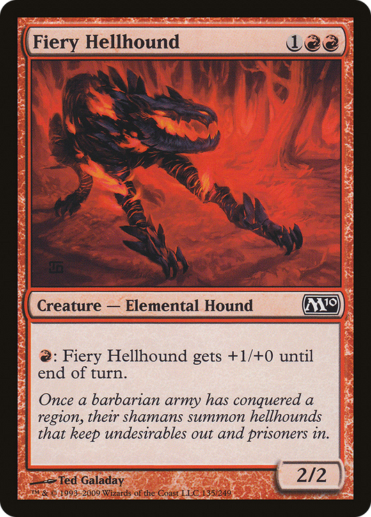 Fiery Hellhound (M10-135) - Magic 2010 Foil