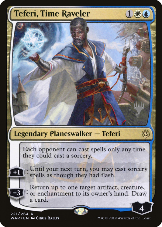 Teferi, Time Raveler (PWAR-221P) - War of the Spark Promos