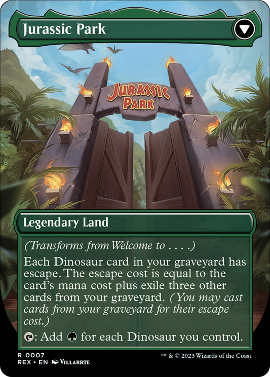 Welcome to . . . // Jurassic Park (REX-007) - Jurassic World Collection (Borderless) Foil